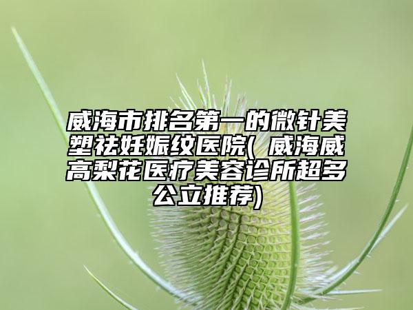 威海市排名第一的微針美塑祛妊娠紋醫(yī)院(?威海威高梨花醫(yī)療美容診所超多公立推薦)