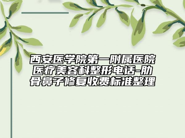 西安醫(yī)學(xué)院第一附屬醫(yī)院醫(yī)療美容科整形電話-肋骨鼻子修復(fù)收費(fèi)標(biāo)準(zhǔn)整理